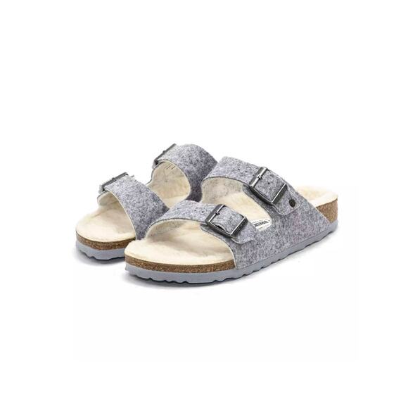 Birkenstock Shoes - Birkenstock Arizona Rivet Wool Felt Two Strap Slip On  Sandals sz 42 11(W) 9(M)